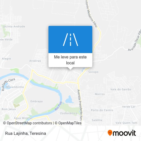 Rua Lajinha mapa