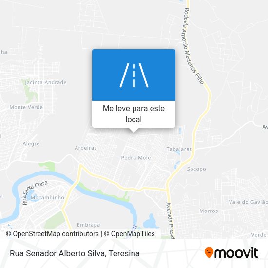 Rua Senador Alberto Silva mapa