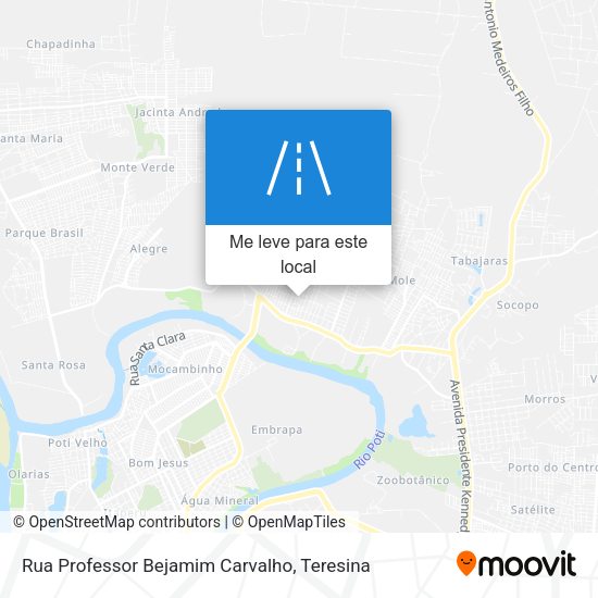 Rua Professor Bejamim Carvalho mapa