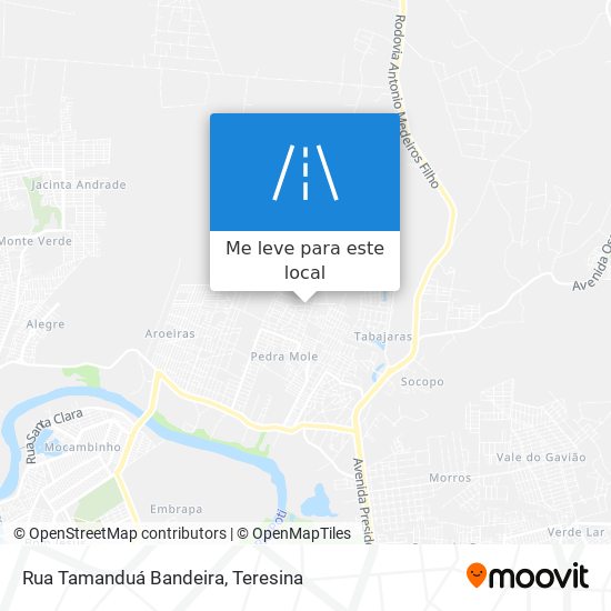 Rua Tamanduá Bandeira mapa