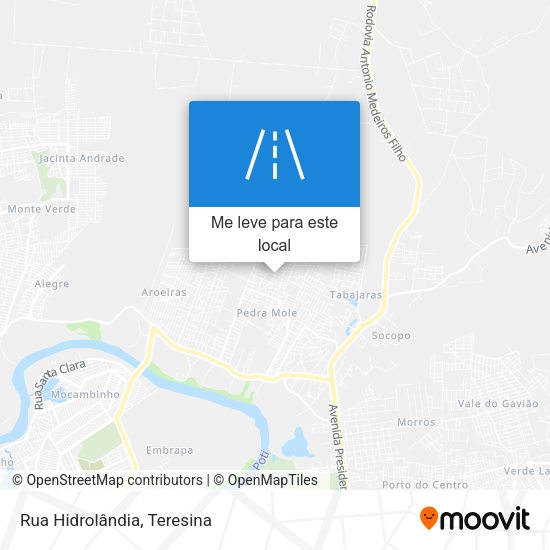 Rua Hidrolândia mapa
