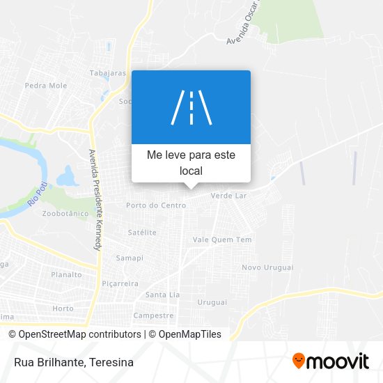 Rua Brilhante mapa