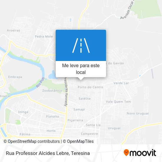 Rua Professor Alcides Lebre mapa