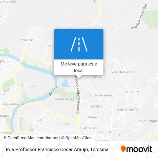 Rua Professor Francisco Cesar Araujo mapa