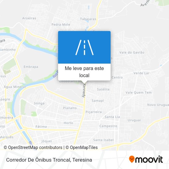 Corredor De Ônibus Troncal mapa