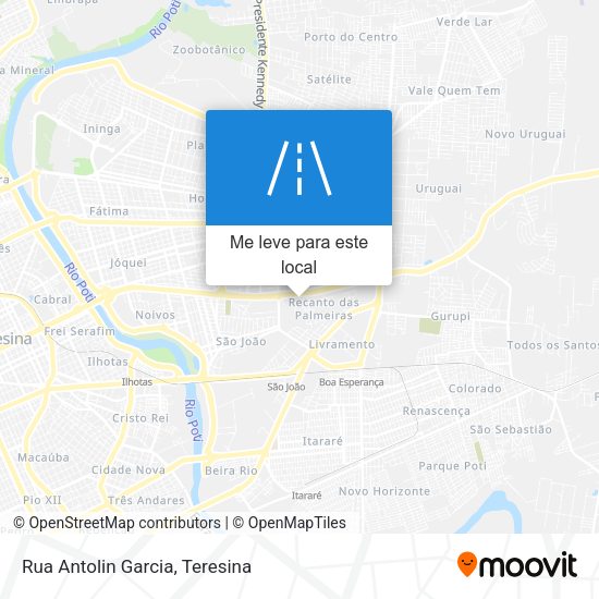 Rua Antolin Garcia mapa
