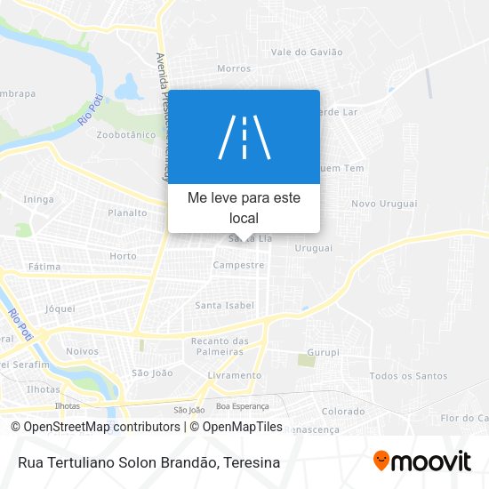 Rua Tertuliano Solon Brandão mapa
