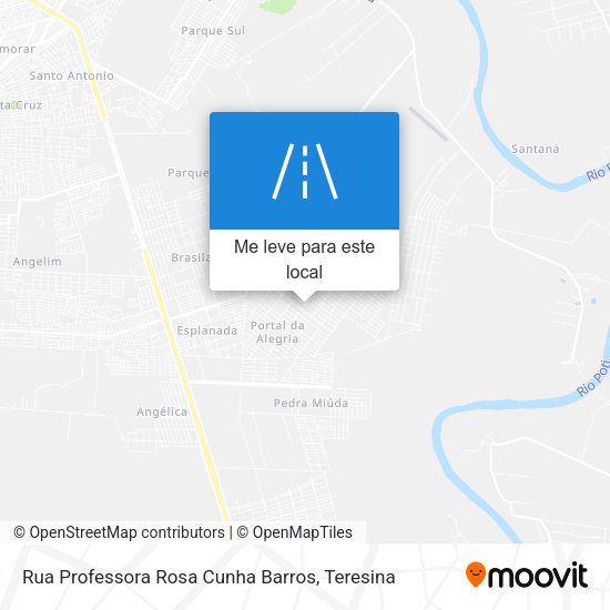 Rua Professora Rosa Cunha Barros mapa