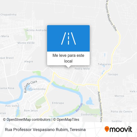 Rua Professor Vespasiano Rubim mapa