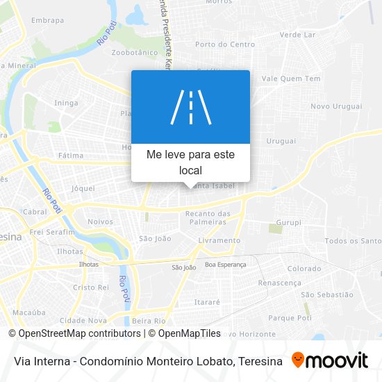 Via Interna - Condomínio Monteiro Lobato mapa