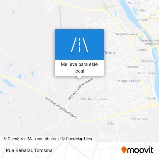 Rua Babacu mapa