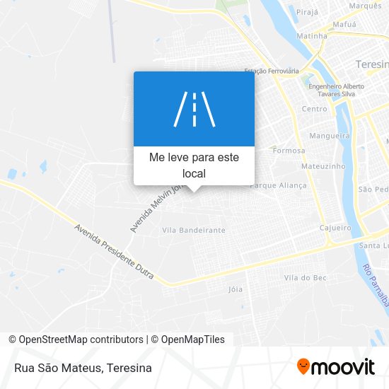 Rua São Mateus mapa