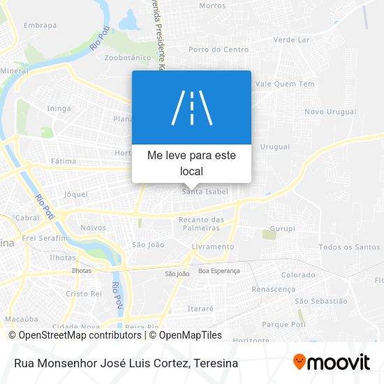 Rua Monsenhor José Luis Cortez mapa