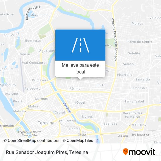 Rua Senador Joaquim Pires mapa
