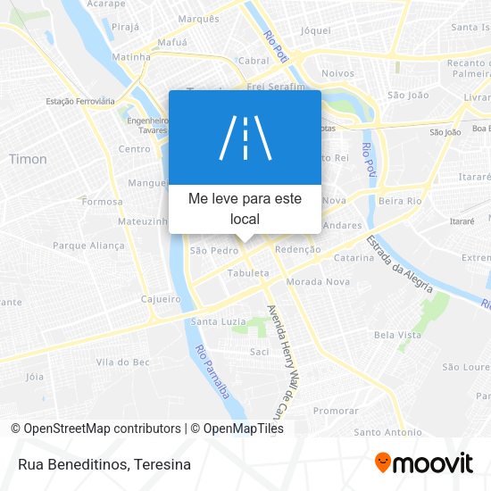 Rua Beneditinos mapa