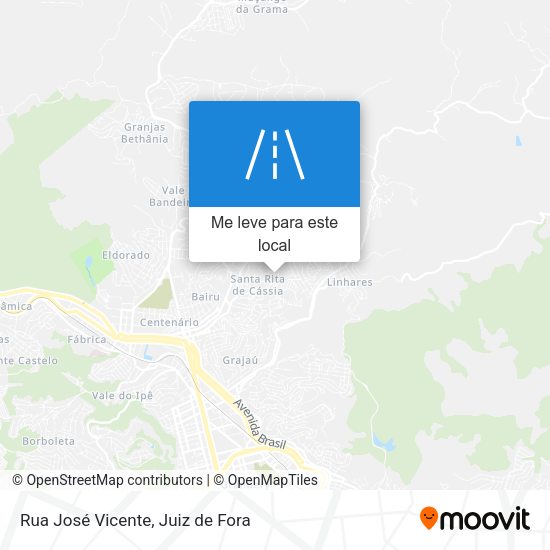 Rua José Vicente mapa