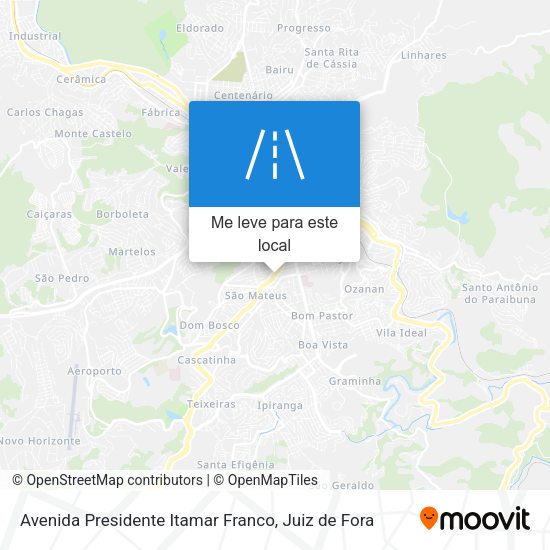 Avenida Presidente Itamar Franco mapa