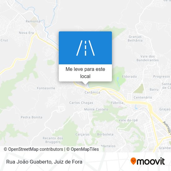 Rua João Guaberto mapa