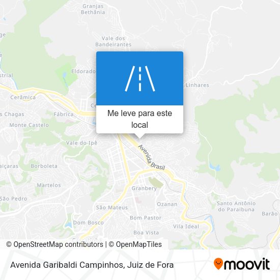 Avenida Garibaldi Campinhos mapa