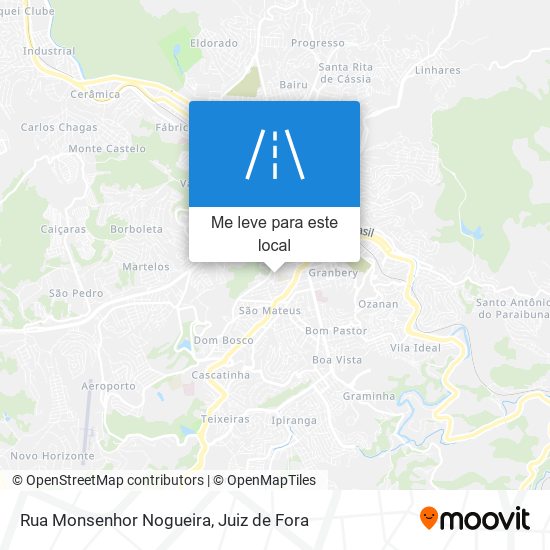 Rua Monsenhor Nogueira mapa