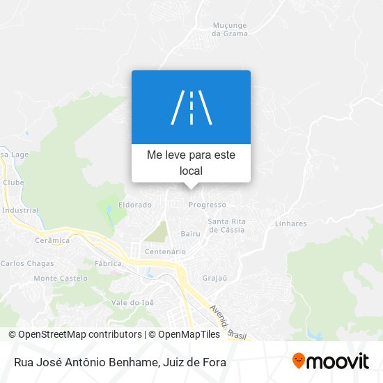 Rua José Antônio Benhame mapa