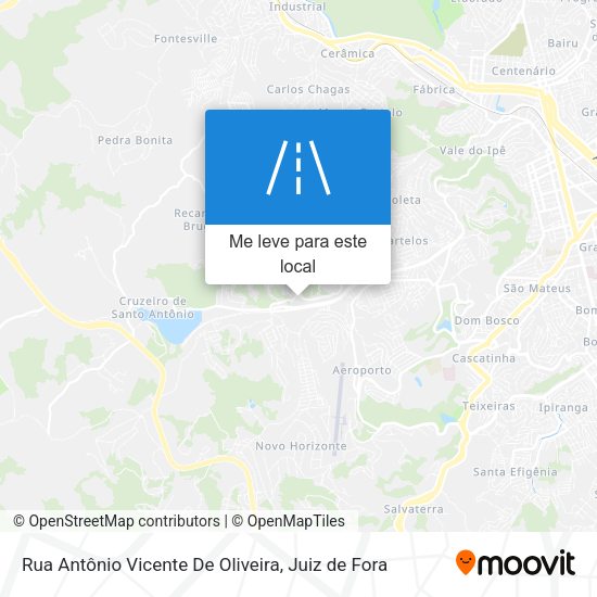 Rua Antônio Vicente De Oliveira mapa