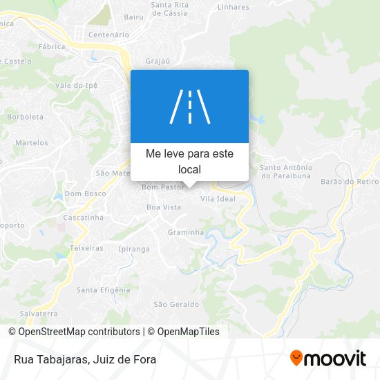 Rua Tabajaras mapa