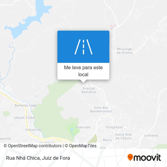 Rua Nhá Chica mapa