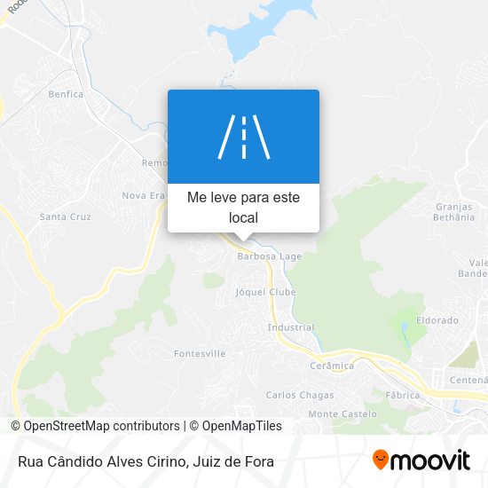 Rua Cândido Alves Cirino mapa