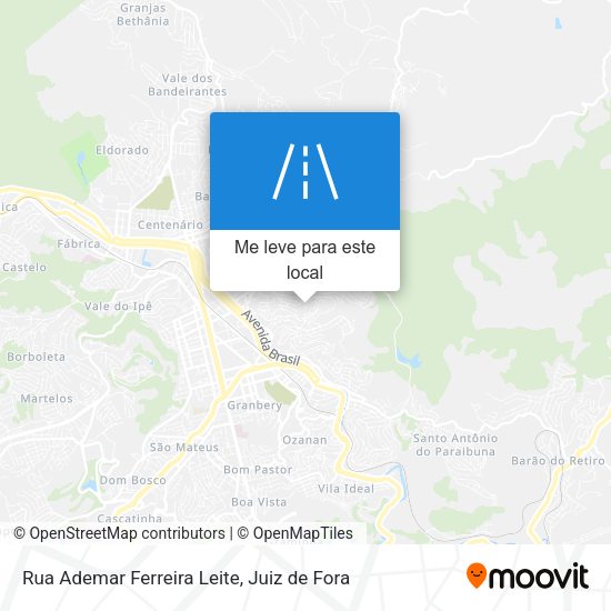 Rua Ademar Ferreira Leite mapa