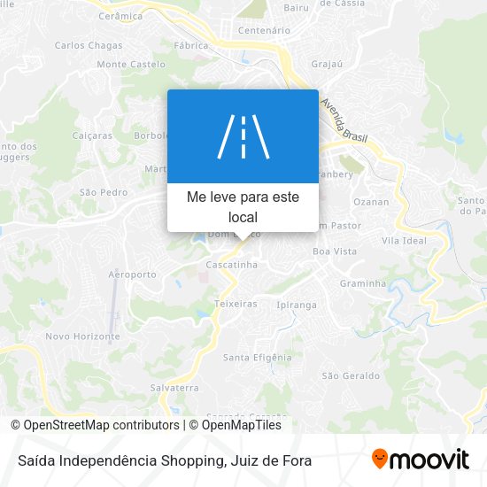 Saída Independência Shopping mapa