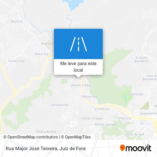 Rua Major José Teixeira mapa