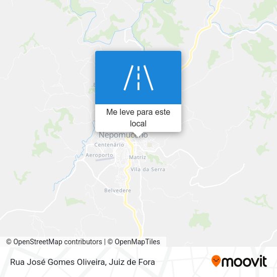 Rua José Gomes Oliveira mapa