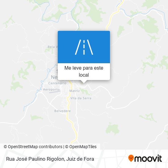 Rua José Paulino Rigolon mapa