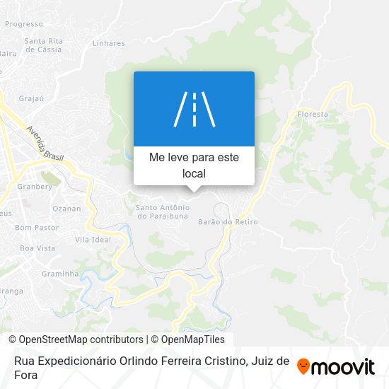 Rua Expedicionário Orlindo Ferreira Cristino mapa