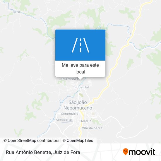 Rua Antônio Benette mapa