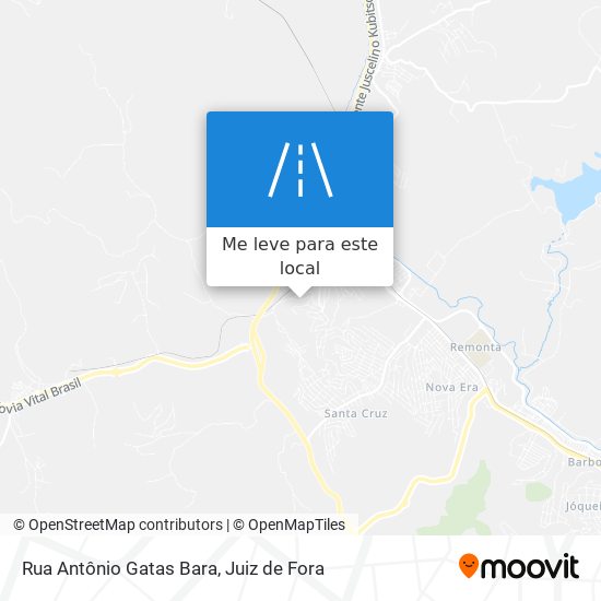 Rua Antônio Gatas Bara mapa