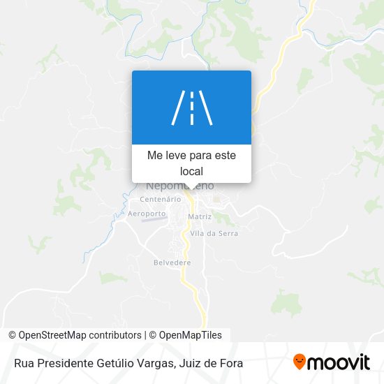 Rua Presidente Getúlio Vargas mapa
