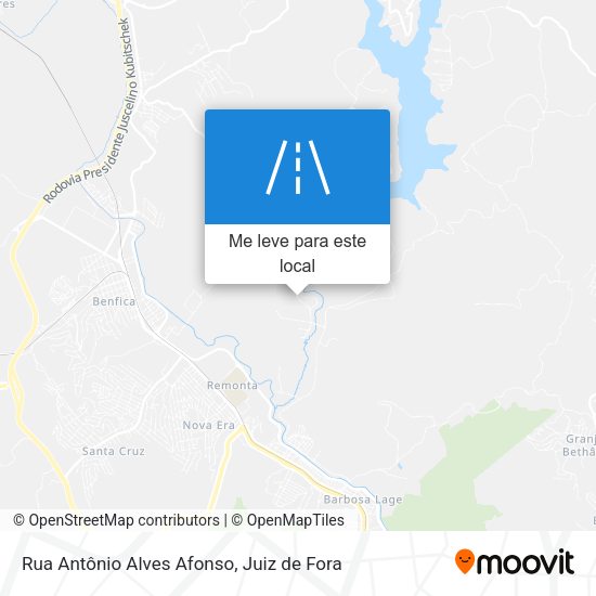 Rua Antônio Alves Afonso mapa