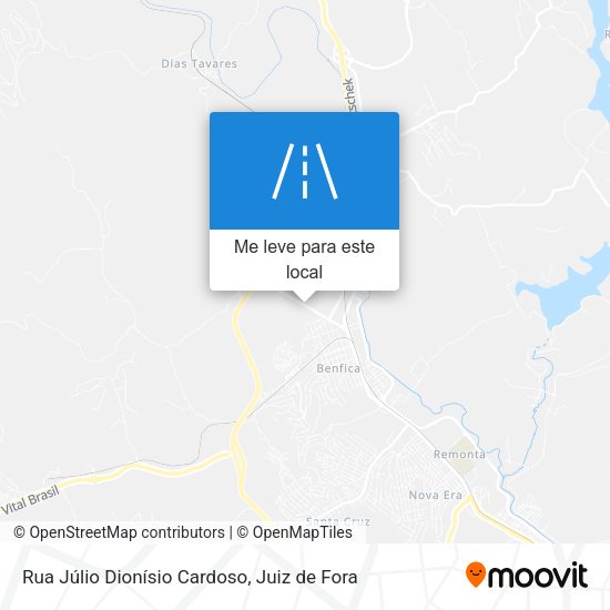 Rua Júlio Dionísio Cardoso mapa