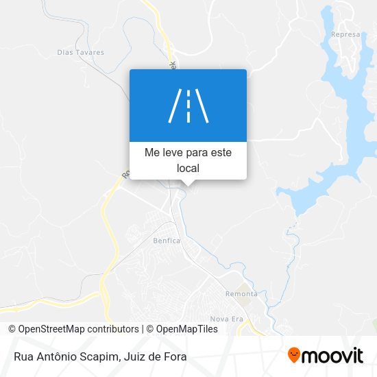Rua Antônio Scapim mapa