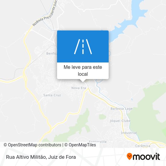 Rua Altivo Militão mapa
