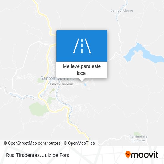 Rua Tiradentes mapa
