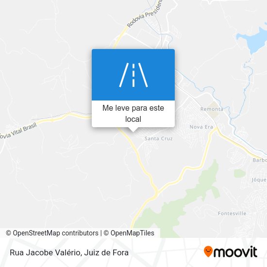 Rua Jacobe Valério mapa