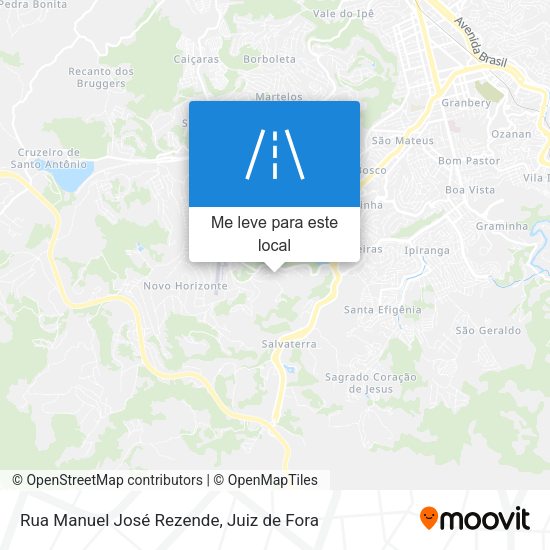 Rua Manuel José Rezende mapa