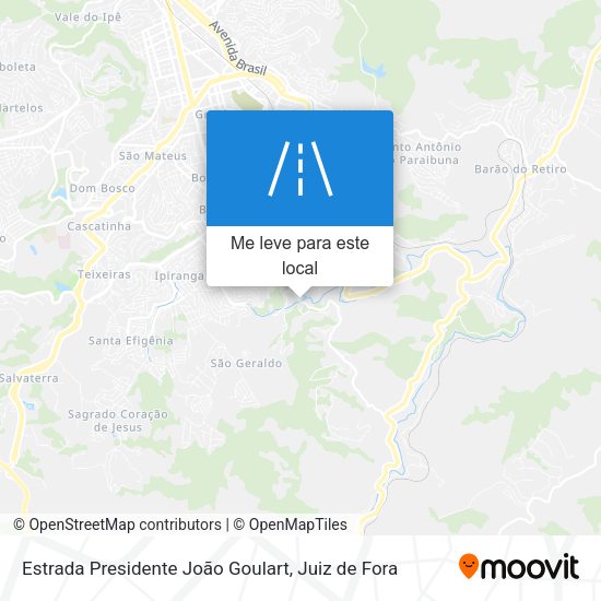 Estrada Presidente João Goulart mapa