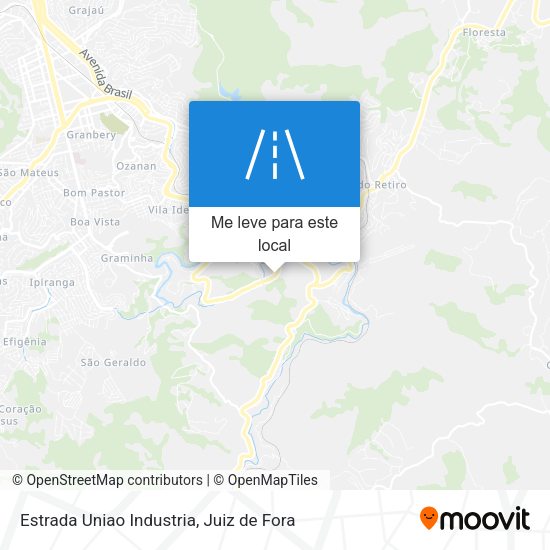 Estrada Uniao Industria mapa