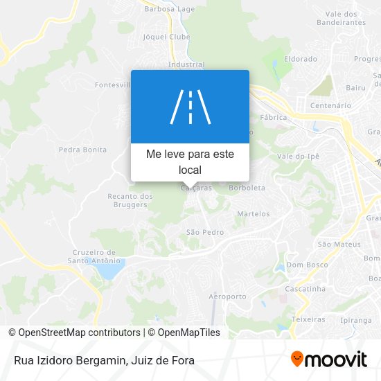 Rua Izidoro Bergamin mapa