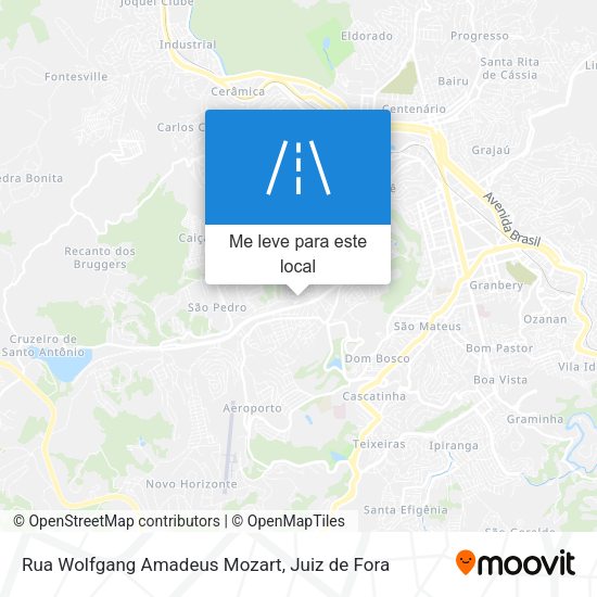Rua Wolfgang Amadeus Mozart mapa