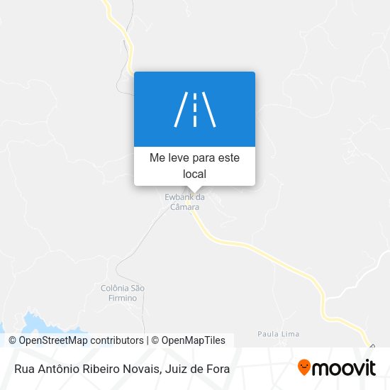 Rua Antônio Ribeiro Novais mapa